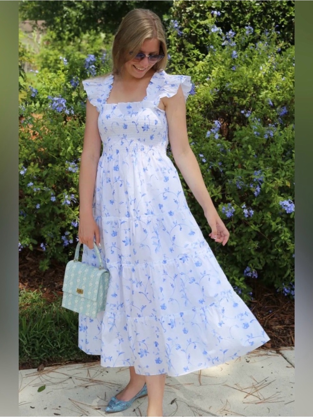 Hill House Blue Botanical Floral Ellie Nap Dress